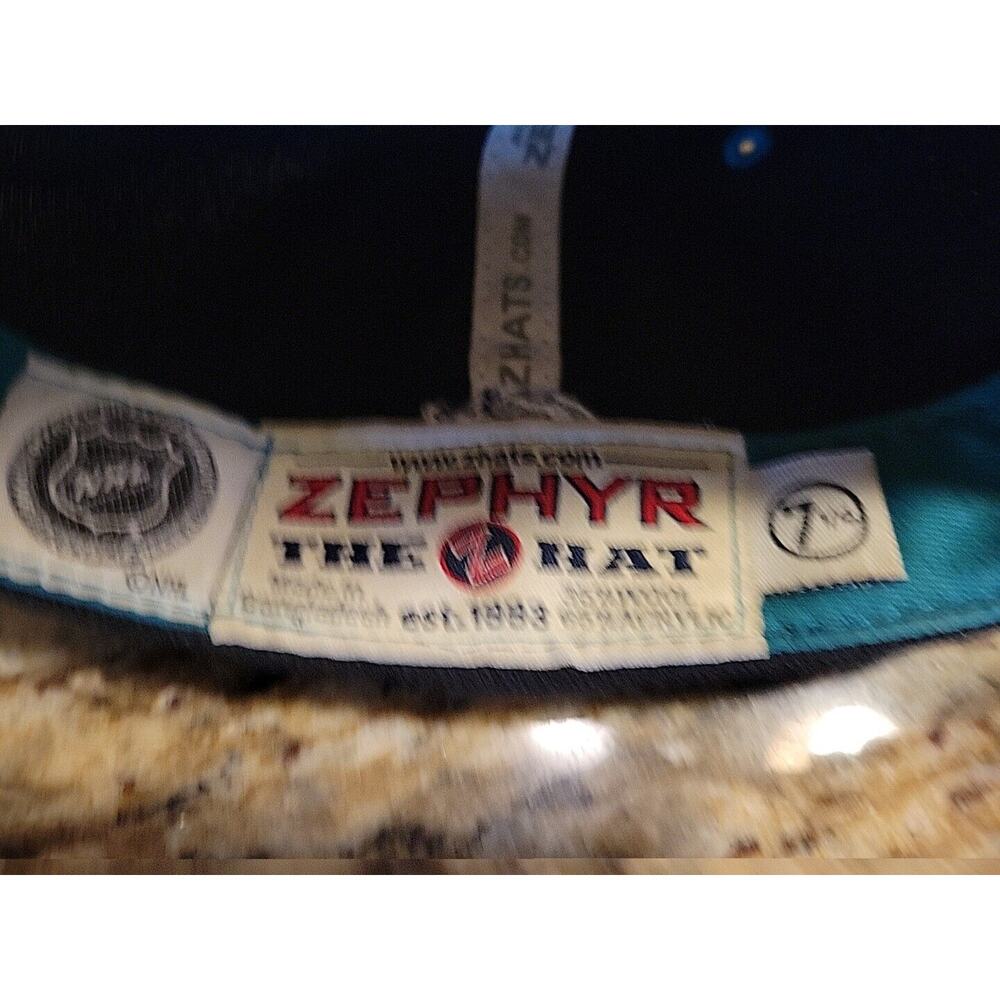 San Jose Sharks NHL Hat Cap Black Hockey Mens Fitted Size 7 1/4 Zephyr - Picture 5 of 8